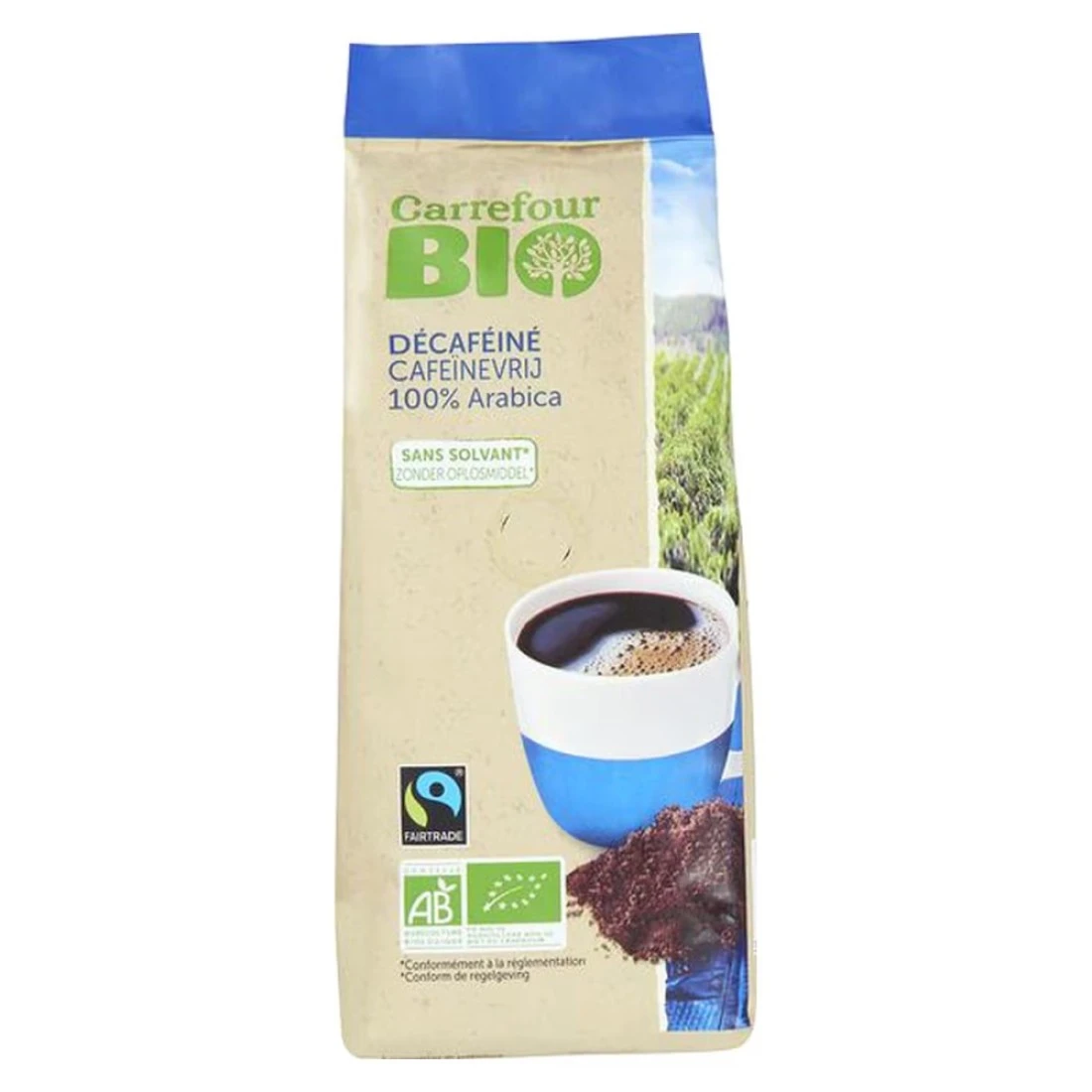 كارفور بيو قهوة مطحونة منزوعة الكافيين 250 غرام