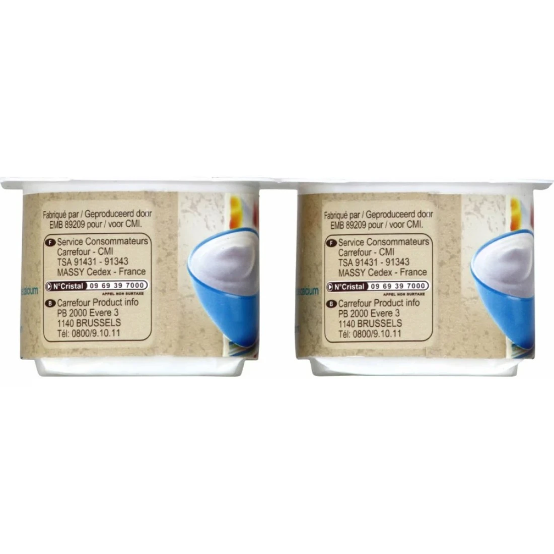 Carrefour Bio Organic Natural Fresh Cheese 100g Pack of 4