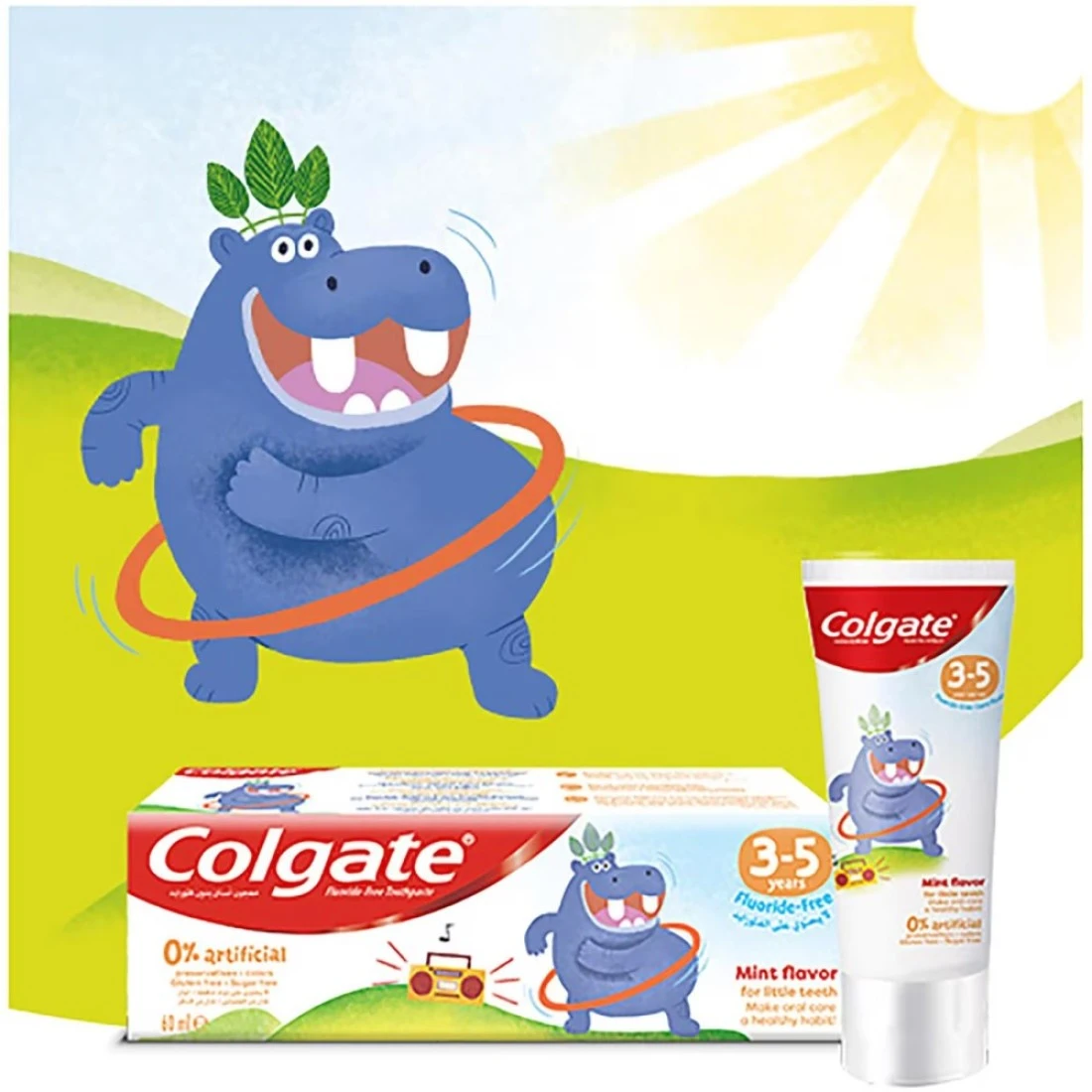 Colgate Kids Fluoride Free Artificial Free Toothpaste 3-5 Years 60ml