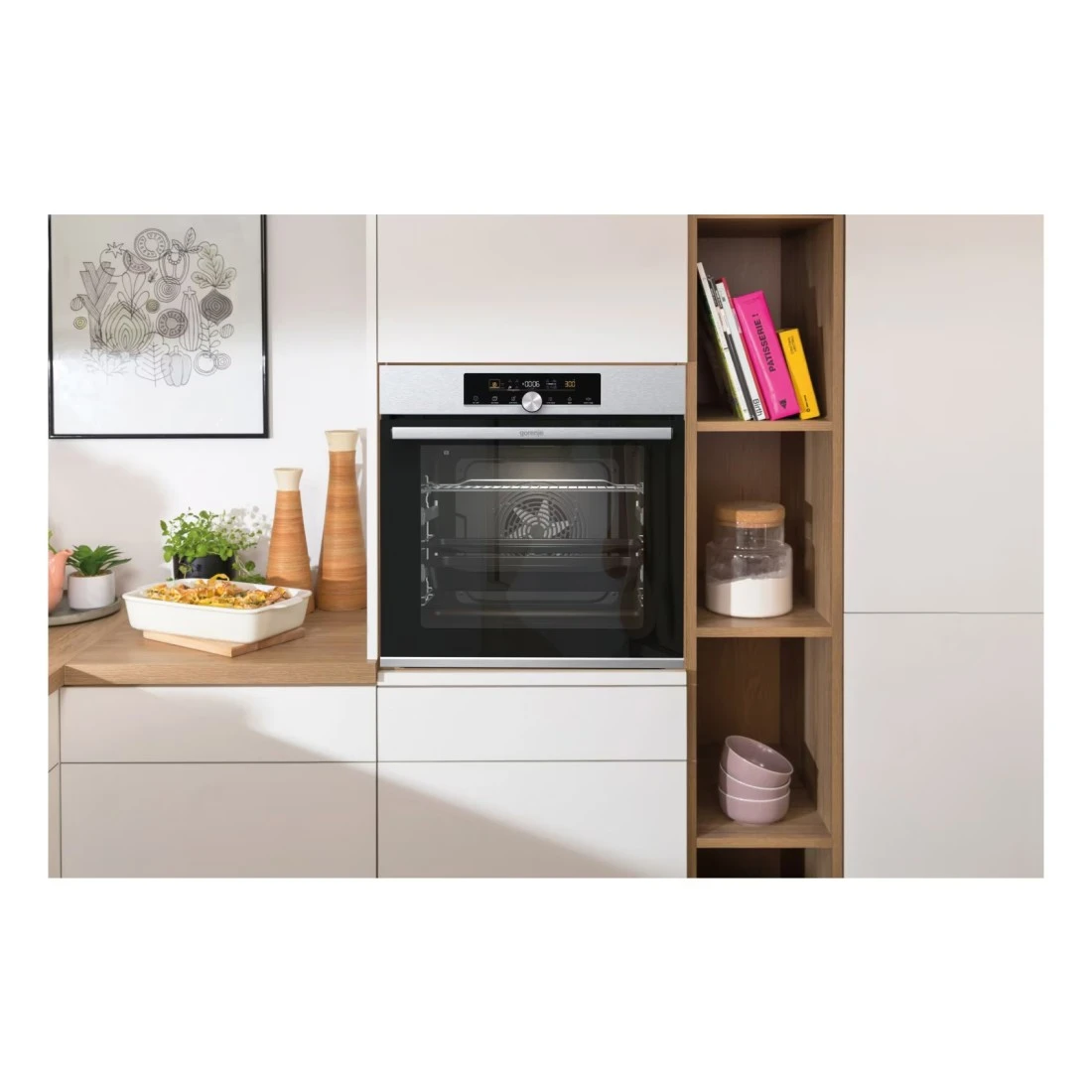 جورينيه فرن مدمج فردي BOS6747A01X فضي 77 لتر