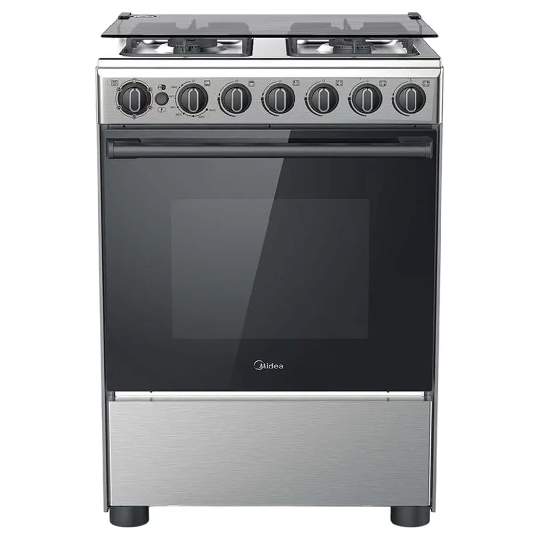 ميديا موقد غاز ​​4 شعلات EME6060-C - فولاذ مقاوم للصدأ 60×60 سم