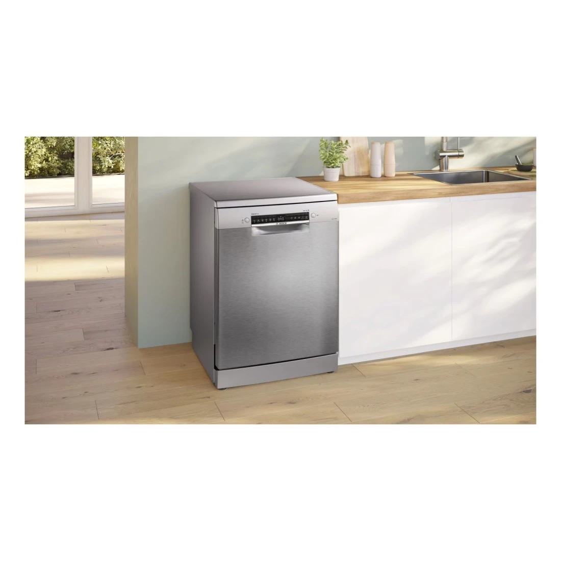 بوش غسالة الأطباق المستقلة من سلسلة 4 SMS4ECI26M من الفولاذ المصقول مقاس 60 سم و14 مكانًا
