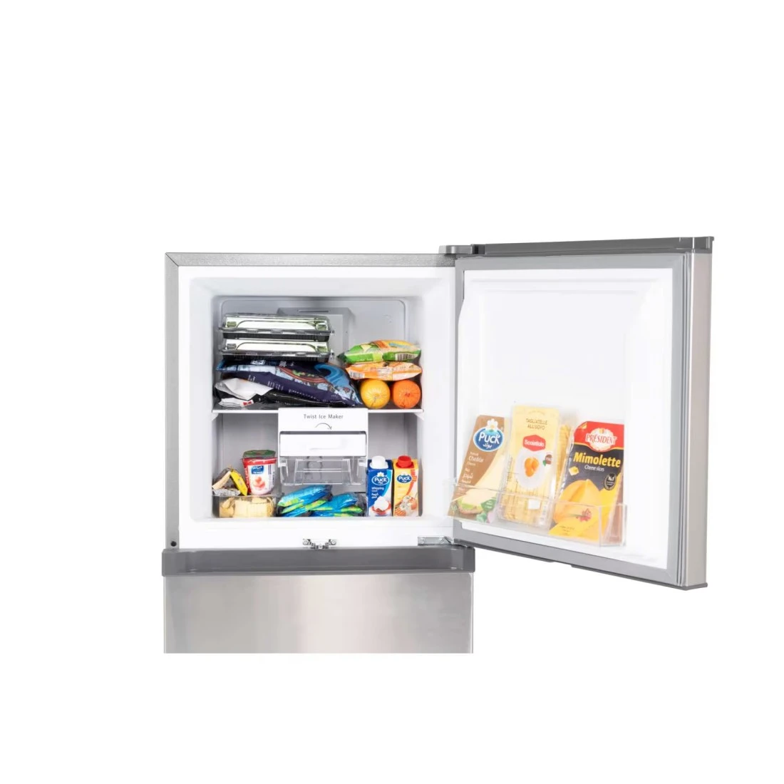 تيريم ثلاجة ببابين بسعة صافية 220 لتر فضي لامع TERR300S