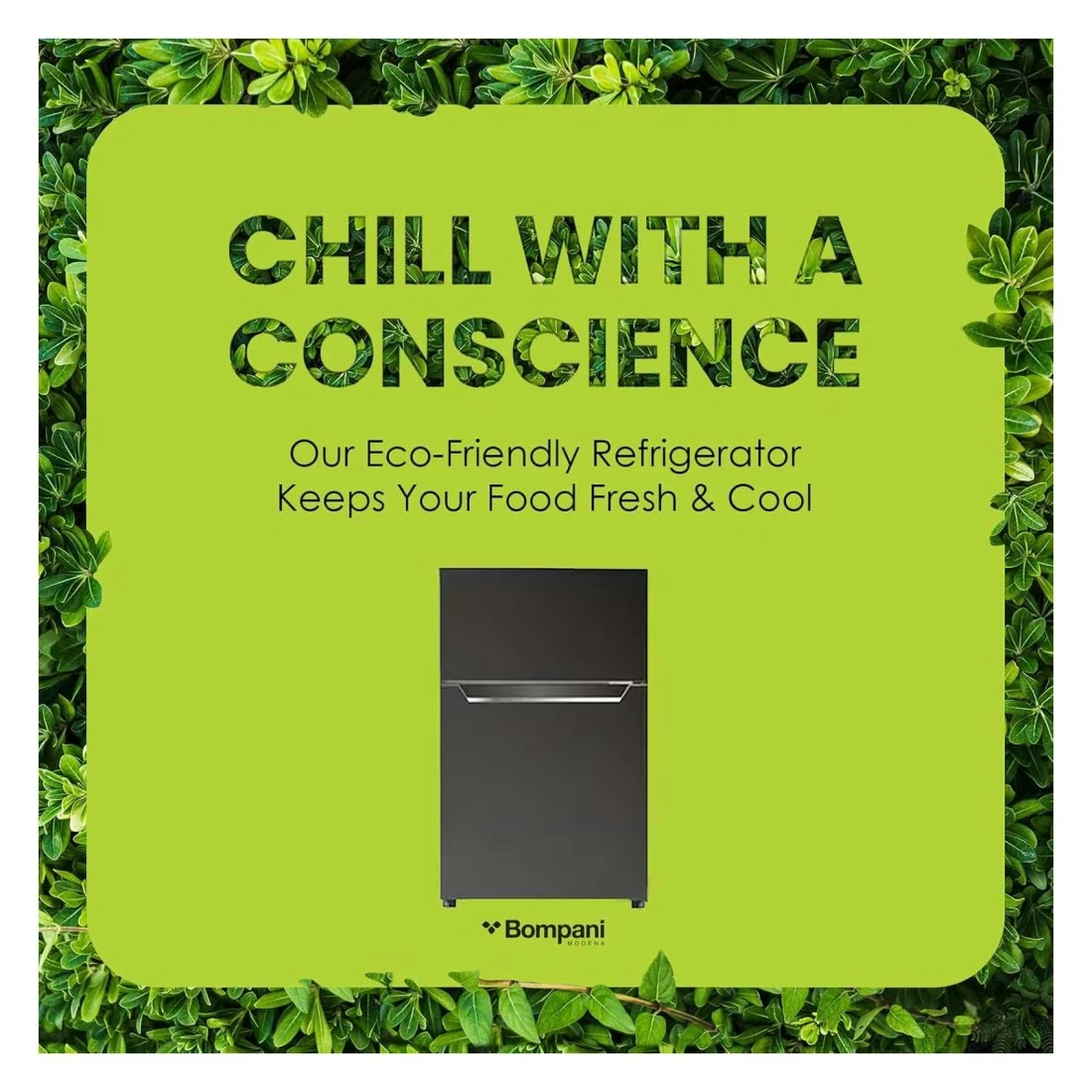 بومباني ثلاجة ذات الباب العلوي BR100SS سعة 100 لتر -أسود-