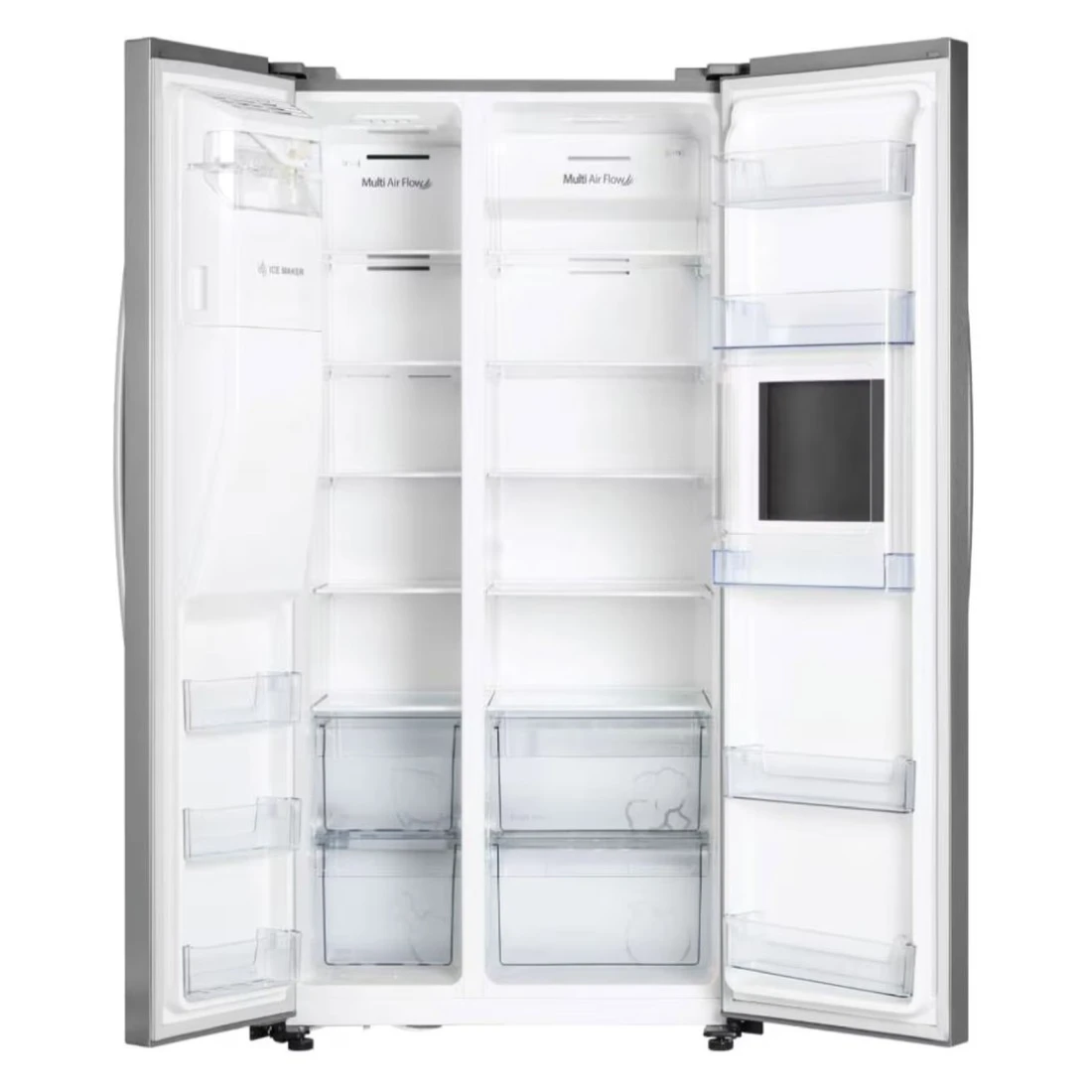 Hoover Side By Side Refrigerator HSB-H700-BWD Silver 700L