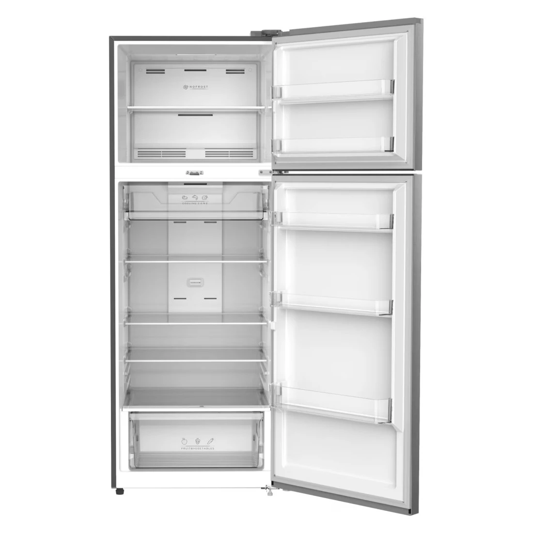 Daewoo Top Mount Freezer Refrigerator FR-559VSIN Silver 413L