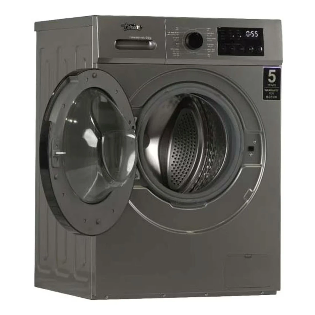 تيريم غسالة ملابس بتحميل أمامي سعة 8 كغ مع مجفف بسعة 5 كغ ، موديل TERWD8514MS - فضي