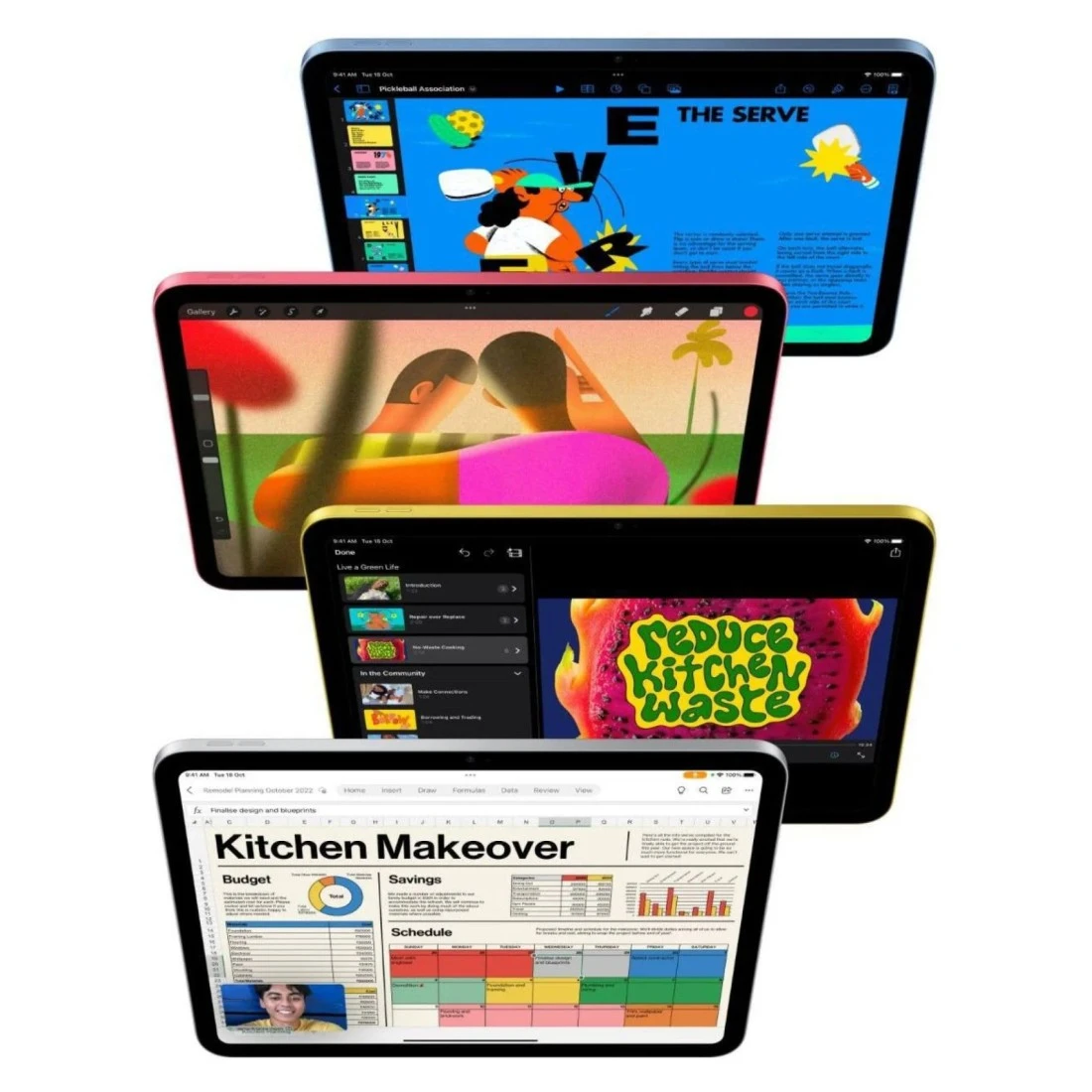 Apple iPad 10th Generation Tablet, 256GB, Pink, 10.9-Inch, 12 MP Camera, Multi‑Touch Window Display, Wi-Fi (UAE Version)