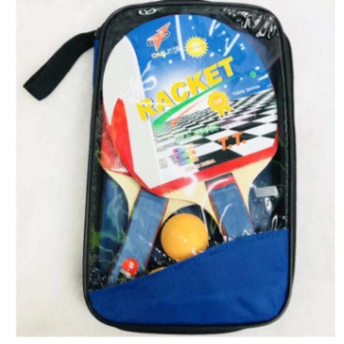 Table Tennis Racket with Ball Set Multicolour 5 PCS