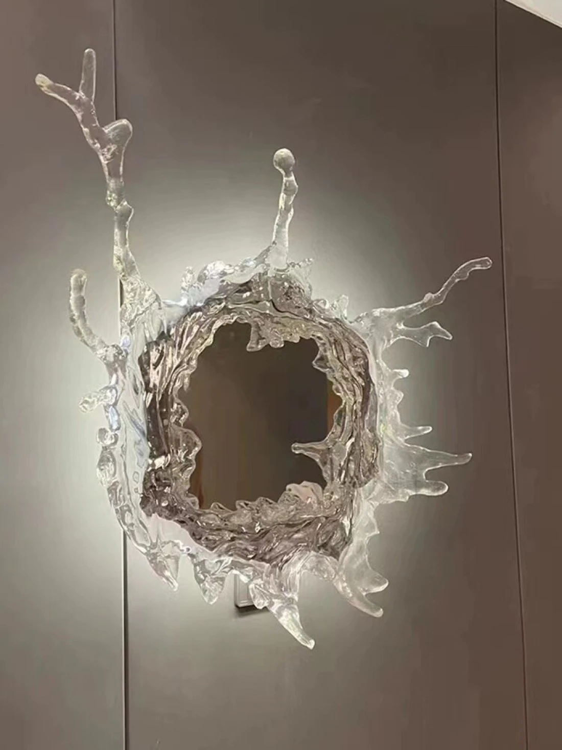 MAAC Home Crocus - Artistic Ice Mirror Wall Lamp - S Modern Decorative Stylish Elegant Wall Light Fixture Glamorous Sconce Fixture for Living Room, Bedroom, or Dining Area