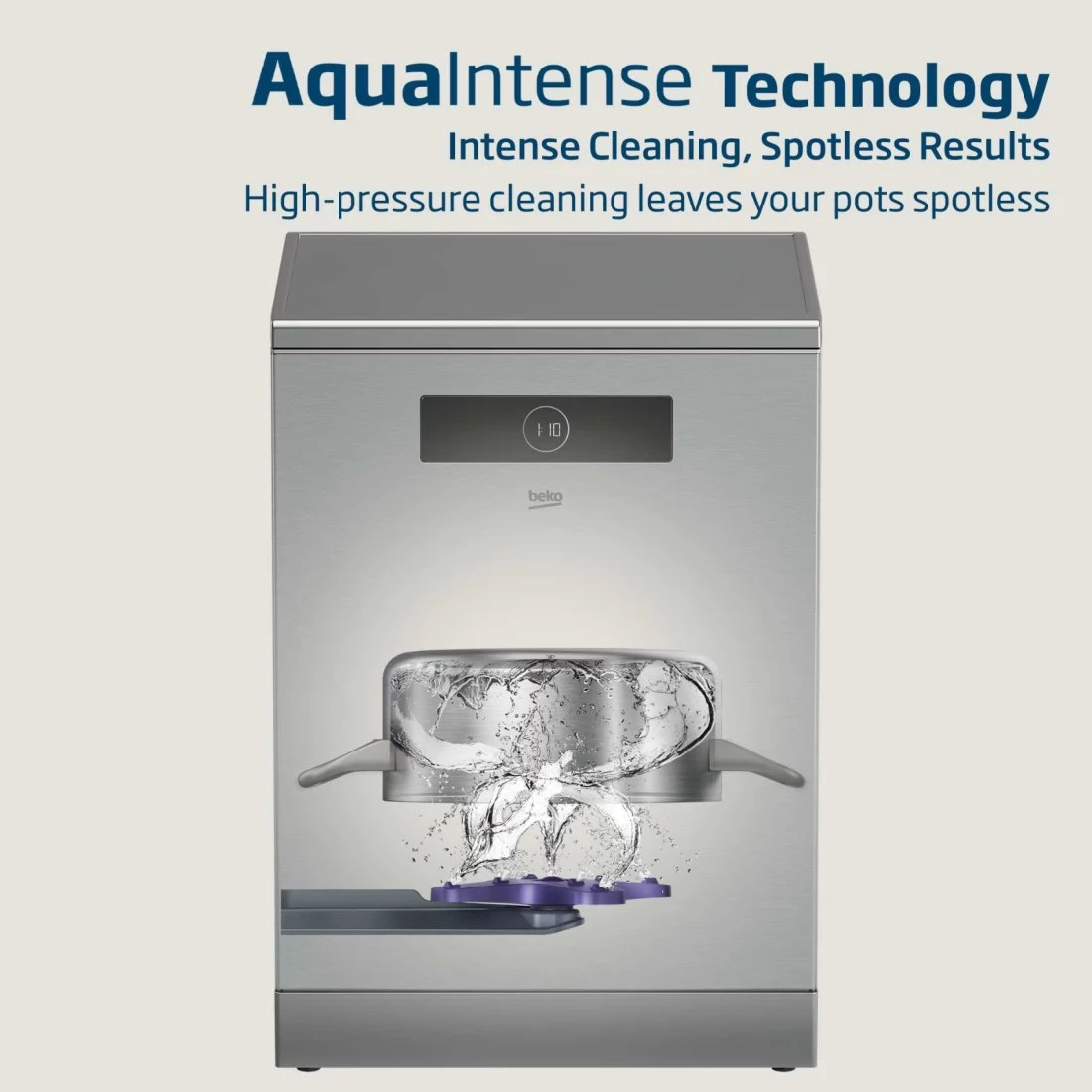 Beko Freestanding Dishwasher 15 Place Settings, 8 Programs,3 Racks,A++ Energy Rating,10 yrs warranty on Prosmart inverter motor,BDEN38523XQ(Stainless)