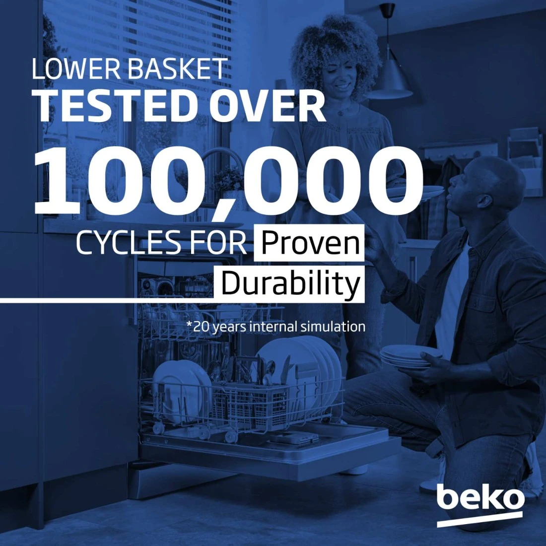 Beko Freestanding Dishwasher 15 Place Settings, 8 Programs,3 Racks,A++ Energy Rating,10 yrs warranty on Prosmart inverter motor,BDEN38523XQ(Stainless)