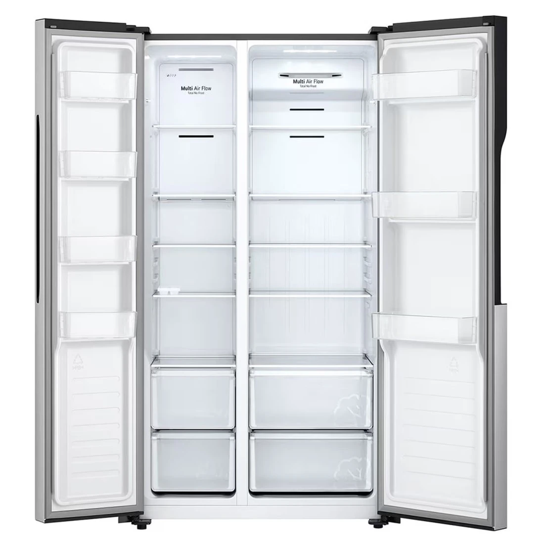 إل جي ثلاجة ببابين متجاورين GRFB587PQAM سعة 509 لتر -فضية-