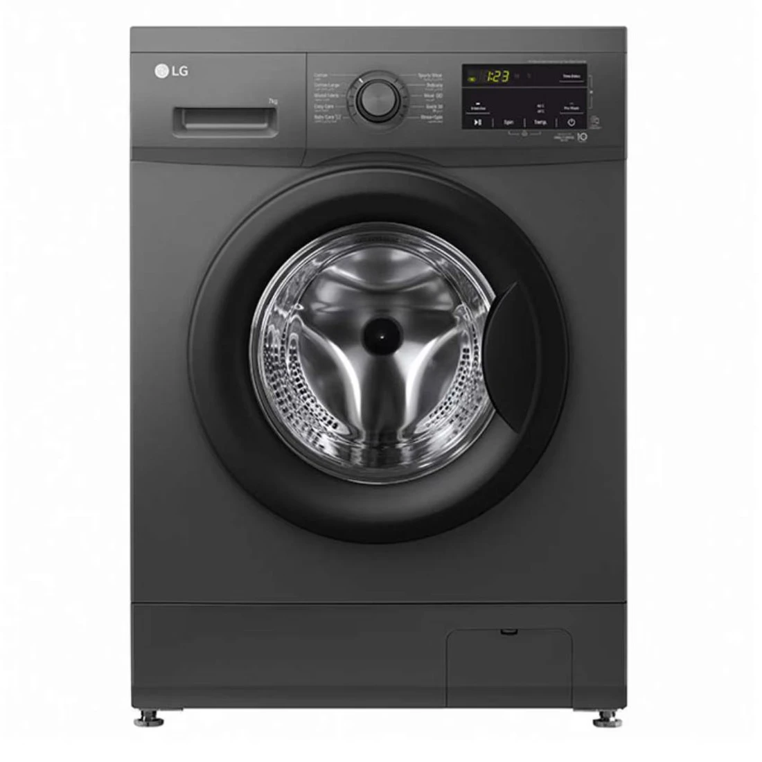 إل جي غسالة بتحميل أمامي 7 كغ F2J3HYL6J رمادي