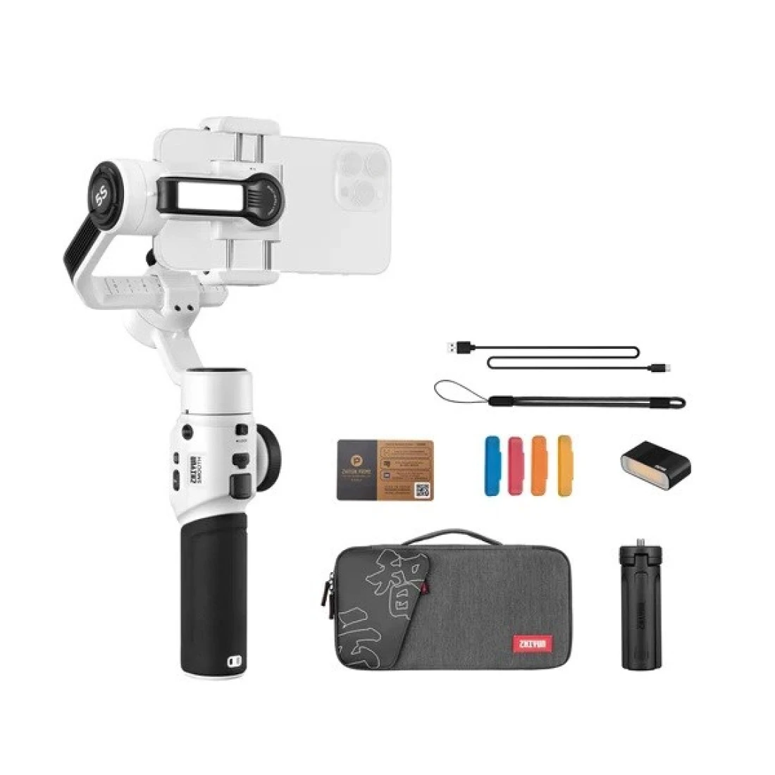 Zhiyun Smooth 5S 3 Axis Mobile Gimbal Phone, White