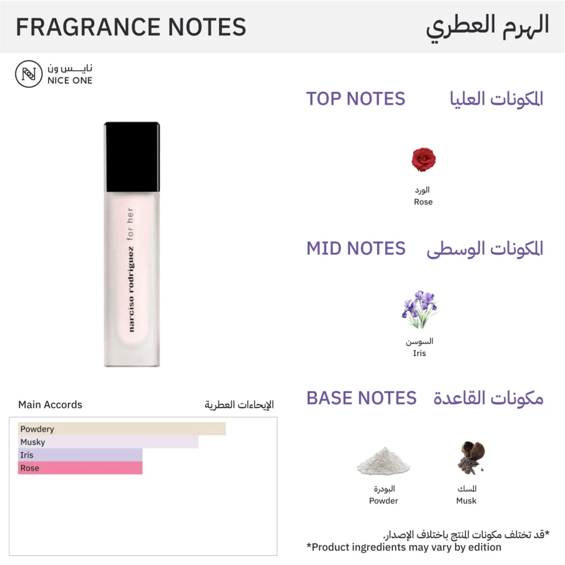 Narciso Rodriguez For Her Hair Mist For Women - 30ml
