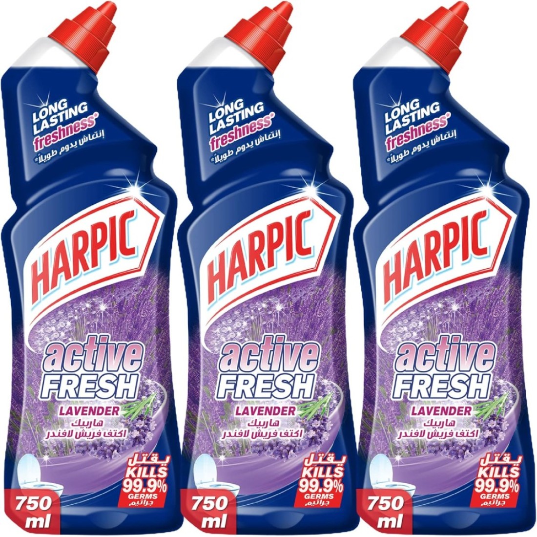HARPIC LIQ LAVENDER 2+1X750ML