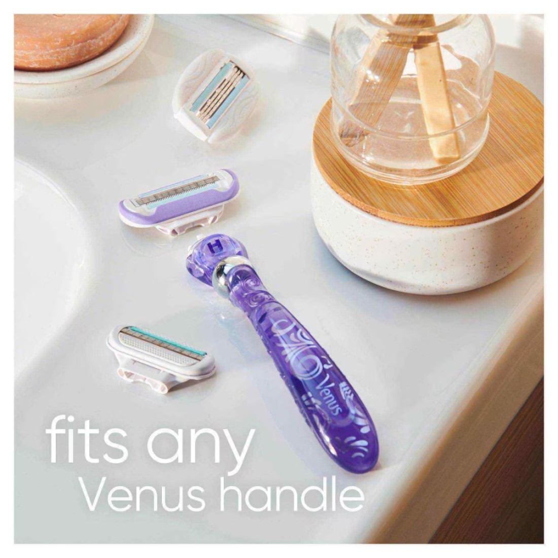 Gillette Venus Deluxe Smooth Swirl Razor With Razor Blade Purple 3 Blades