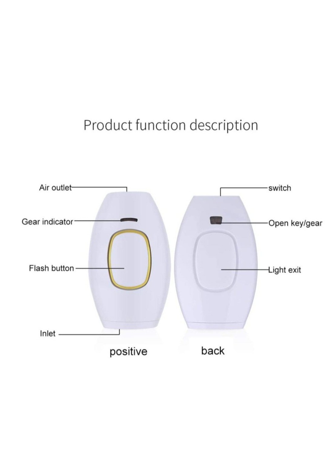 Mini Handheld IPL Laser Hair Removal Machine – Portable Depilatory Device for Full Body & Facial Use – Permanent Painless Hair Remover – White