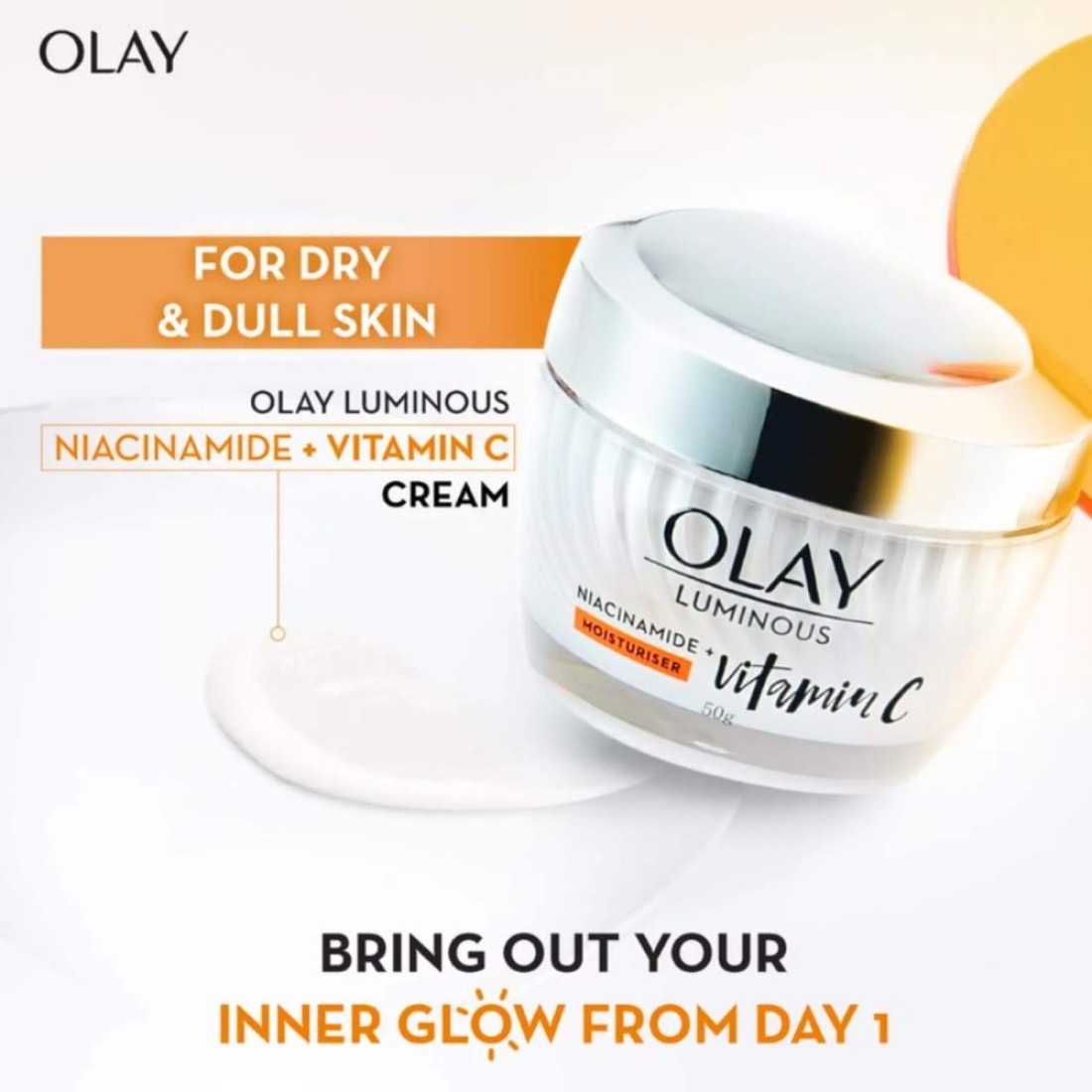 Olay Luminous Niacinamide + Vitamin C Face Moisturizer White 50g