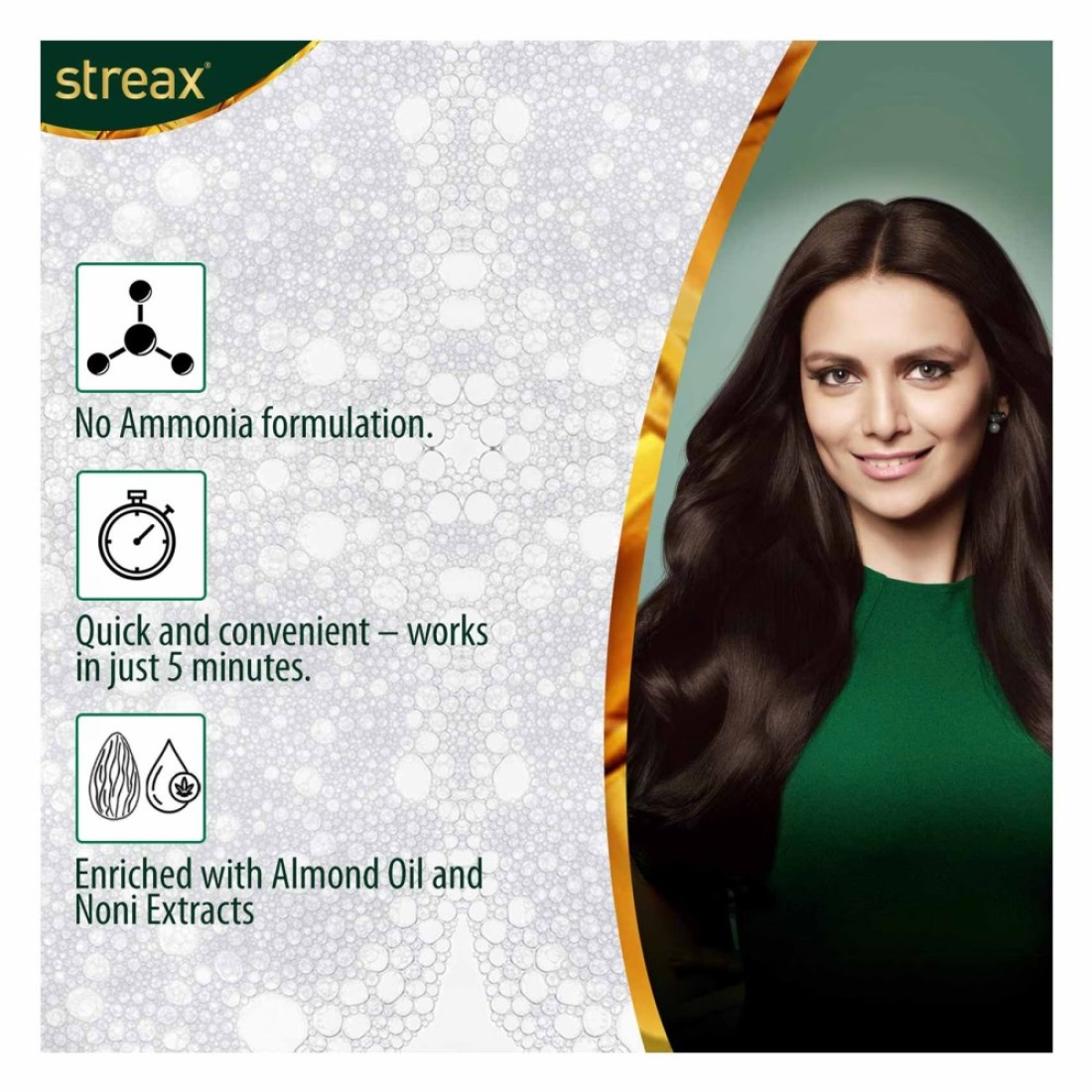 Streax Insta Shampoo Hair Colour Dark Brown 25ml