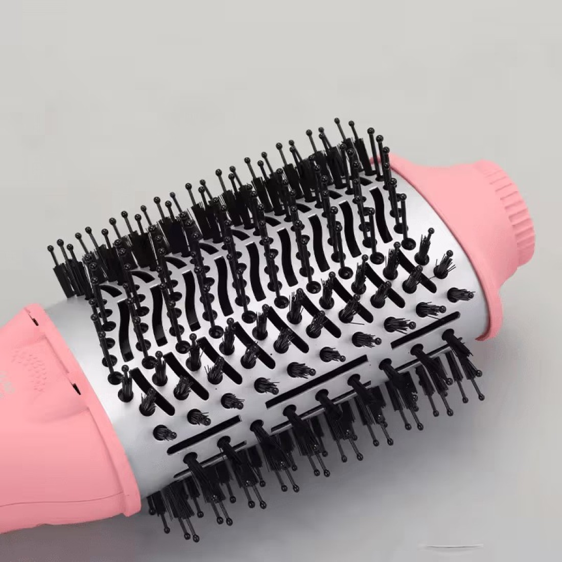 ENZO EN-6210 75mm Volumizing Blowout Brush – 1500W 3-in-1 Hair Dryer, Straightener, TurboDry Technology, Ionic Anti-Frizz Bristles, 3 Heat Settings & 2 Speeds – Pink – Intl Version