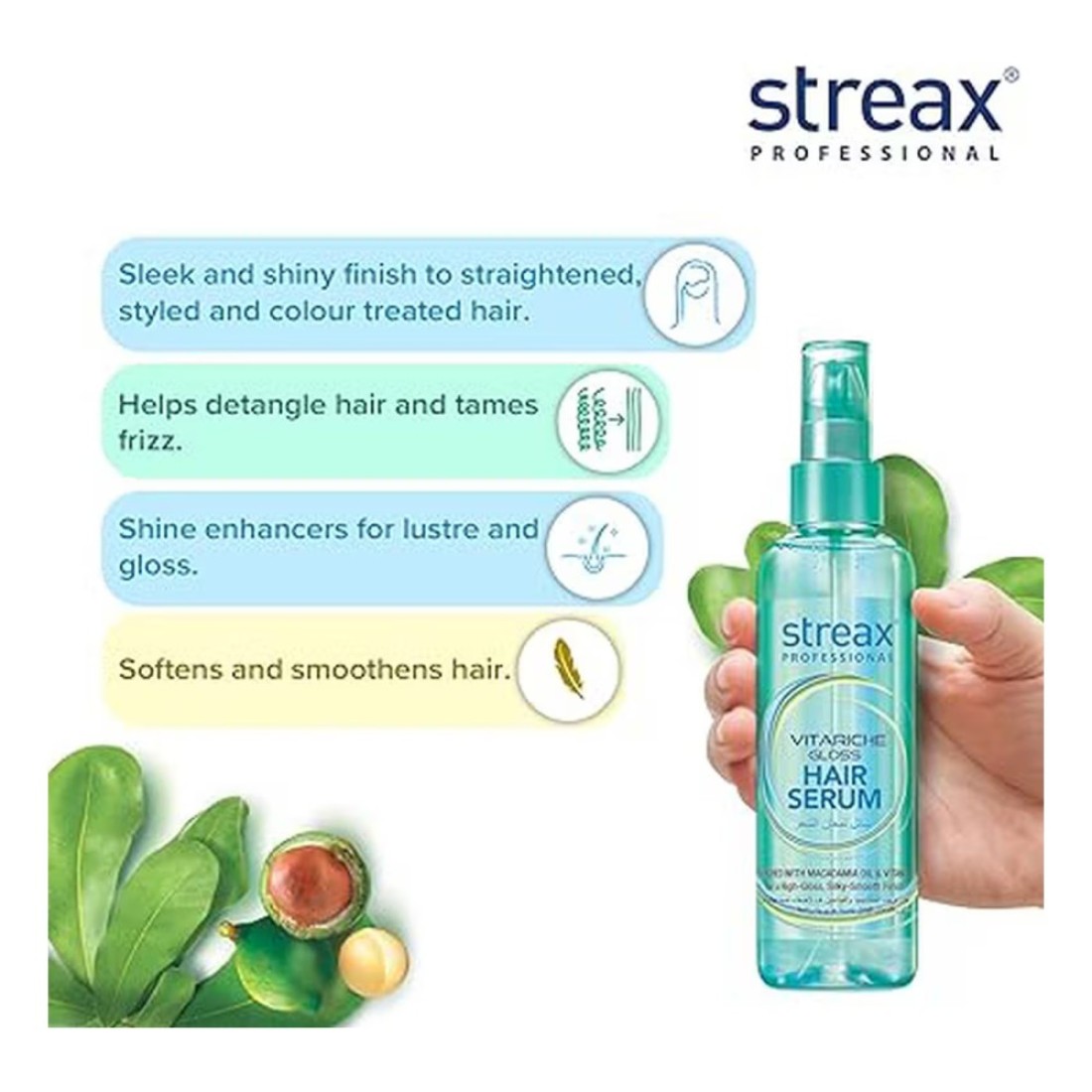 Streax Vitariche Gloss Hair Serum 100ml