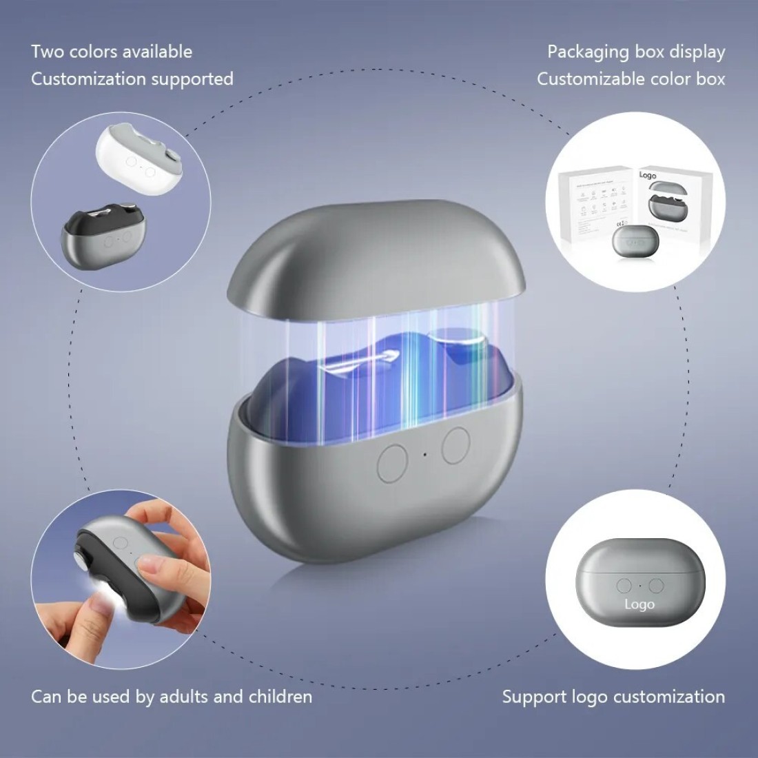 Magnetic Suction Electric Nail Clipper - USB Rechargeable Automatic Nail Cutter with LED Light &amp; Nail Chip Storage Box, Safe &amp; Portable Trimmer for Adults, Kids