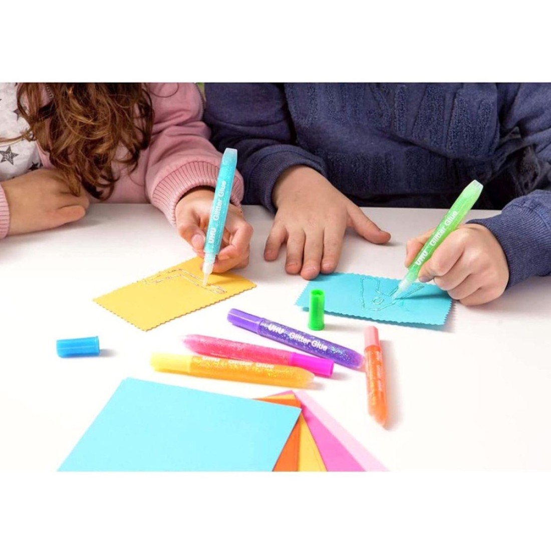 UHU Glitter Glue Multicolour 10ml 6 PCS Pack of 2