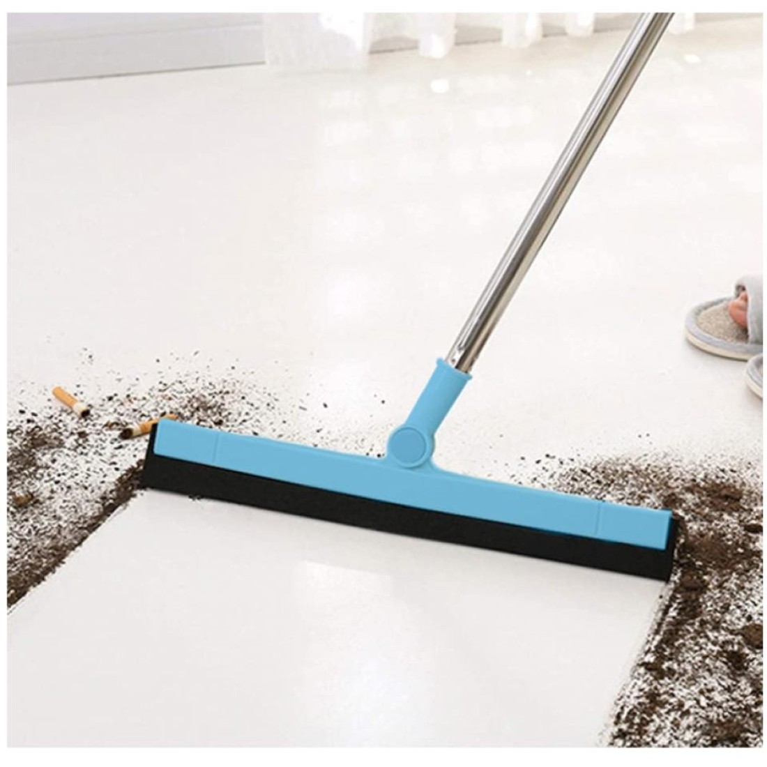 Aiwanto 2 Pack Set Cleaning Wiper and Brush Bathroom Toilet Cleaning Brush Wiper Floor Cleaning Wiper(Random Colour)