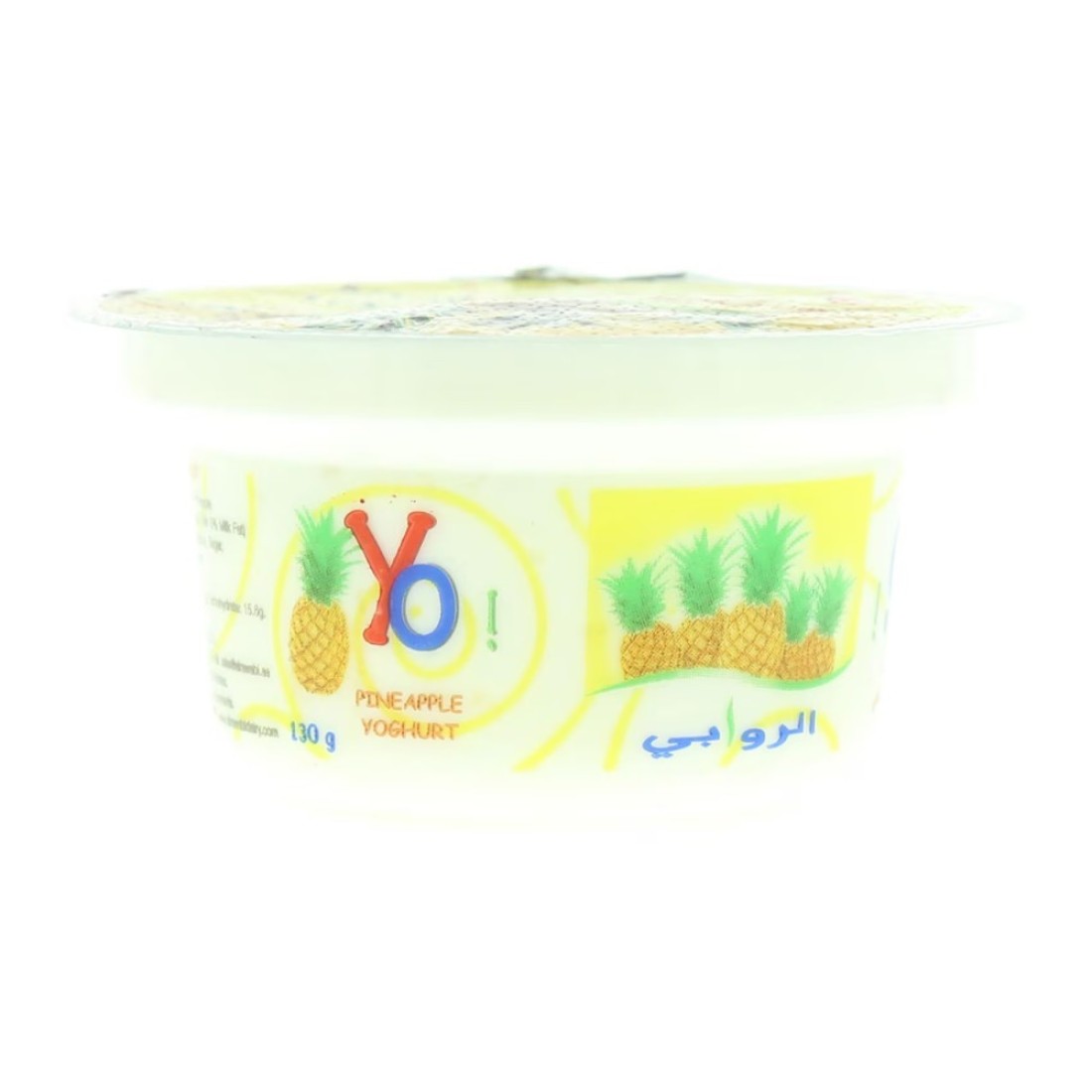 Al Rawabi Yo Full Fat Pineapple Stirred Yoghurt 130g