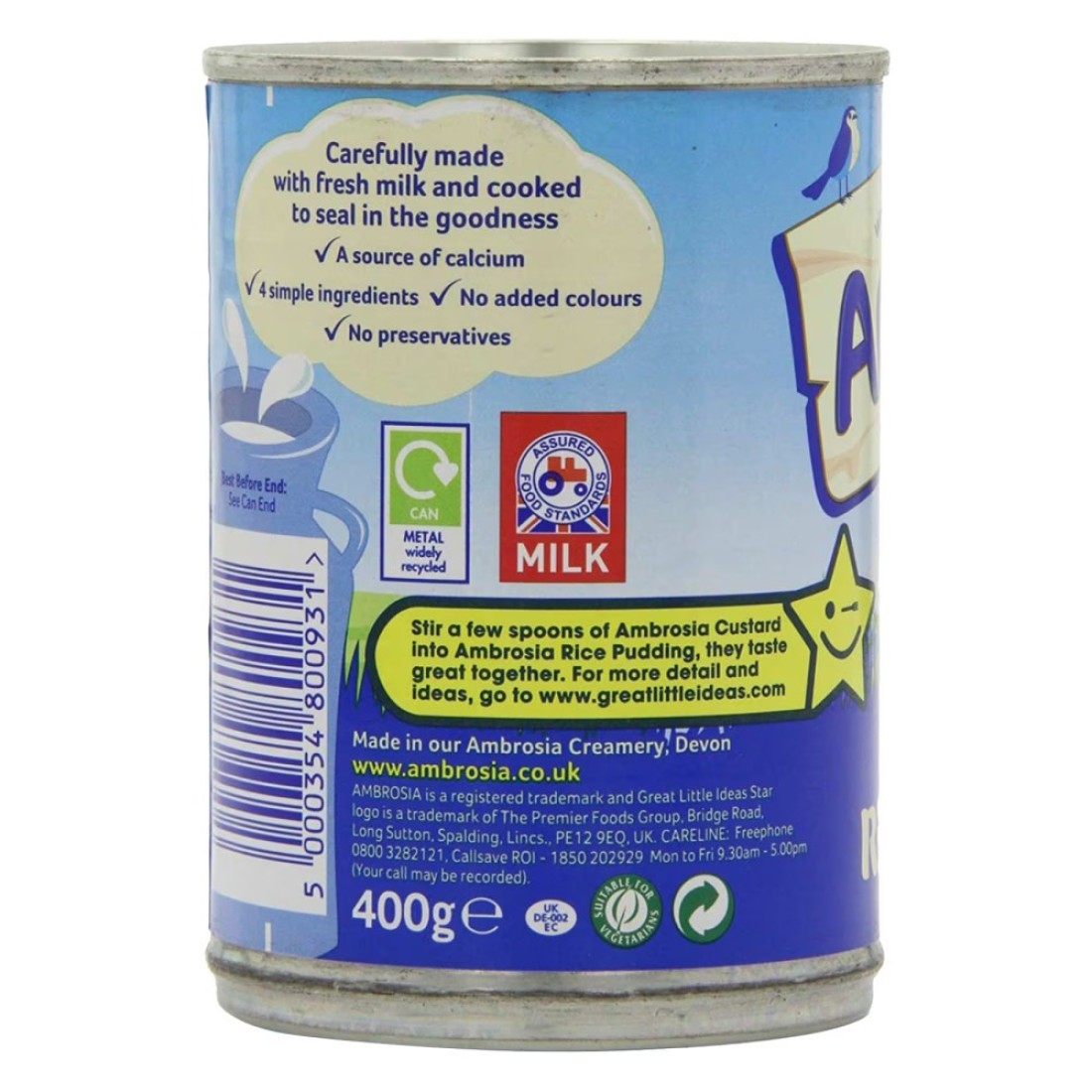 Ambrosia Creamy Rice Pudding 400g