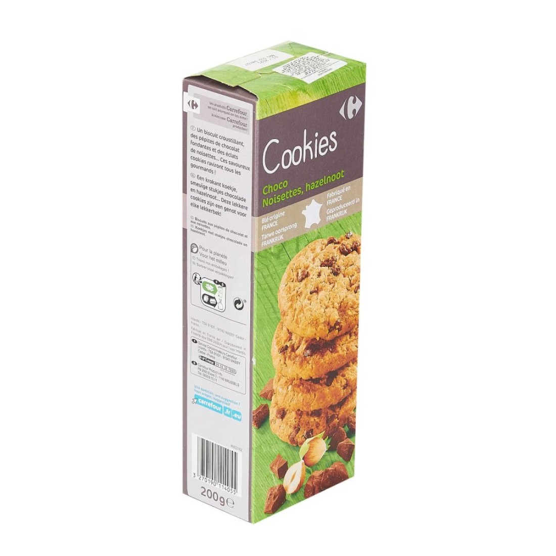 Carrefour Classic Hazelnut And Chocolate Chip Cookies 200g
