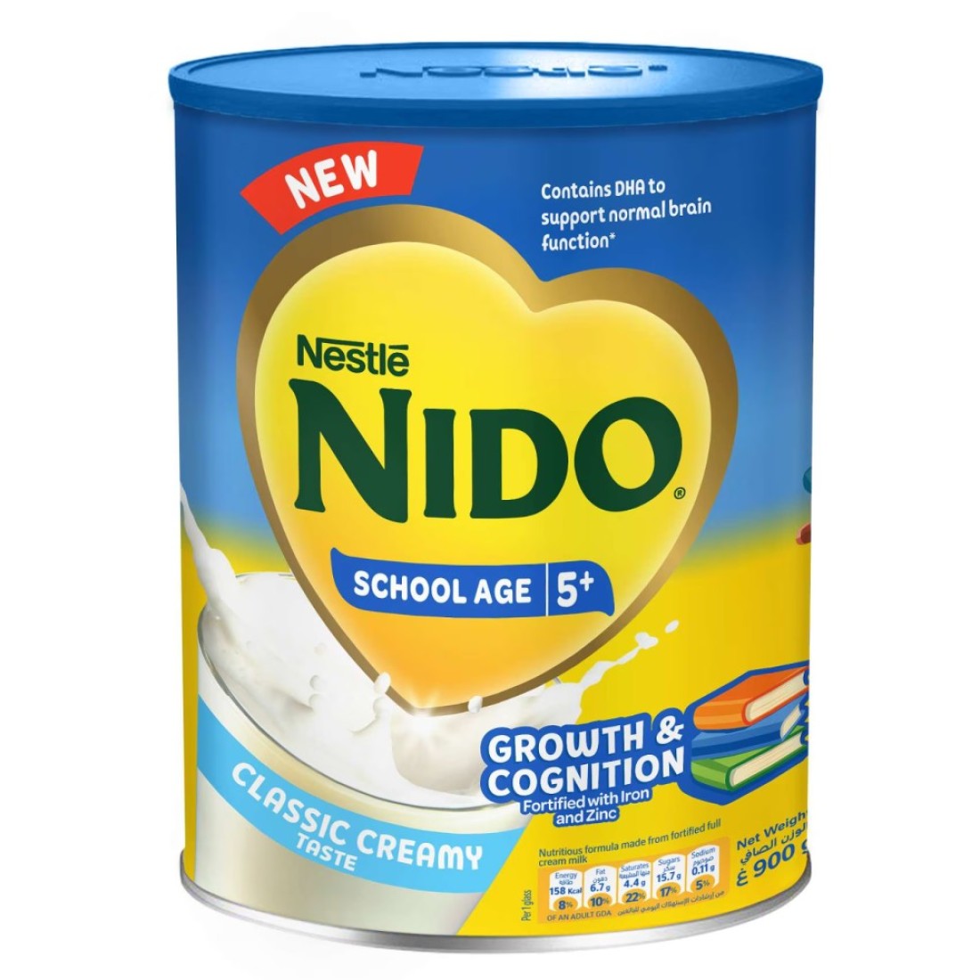 Nestle Nido School Age 5+ Classic creamy taste 5 Years Old Onwards Tin 900g