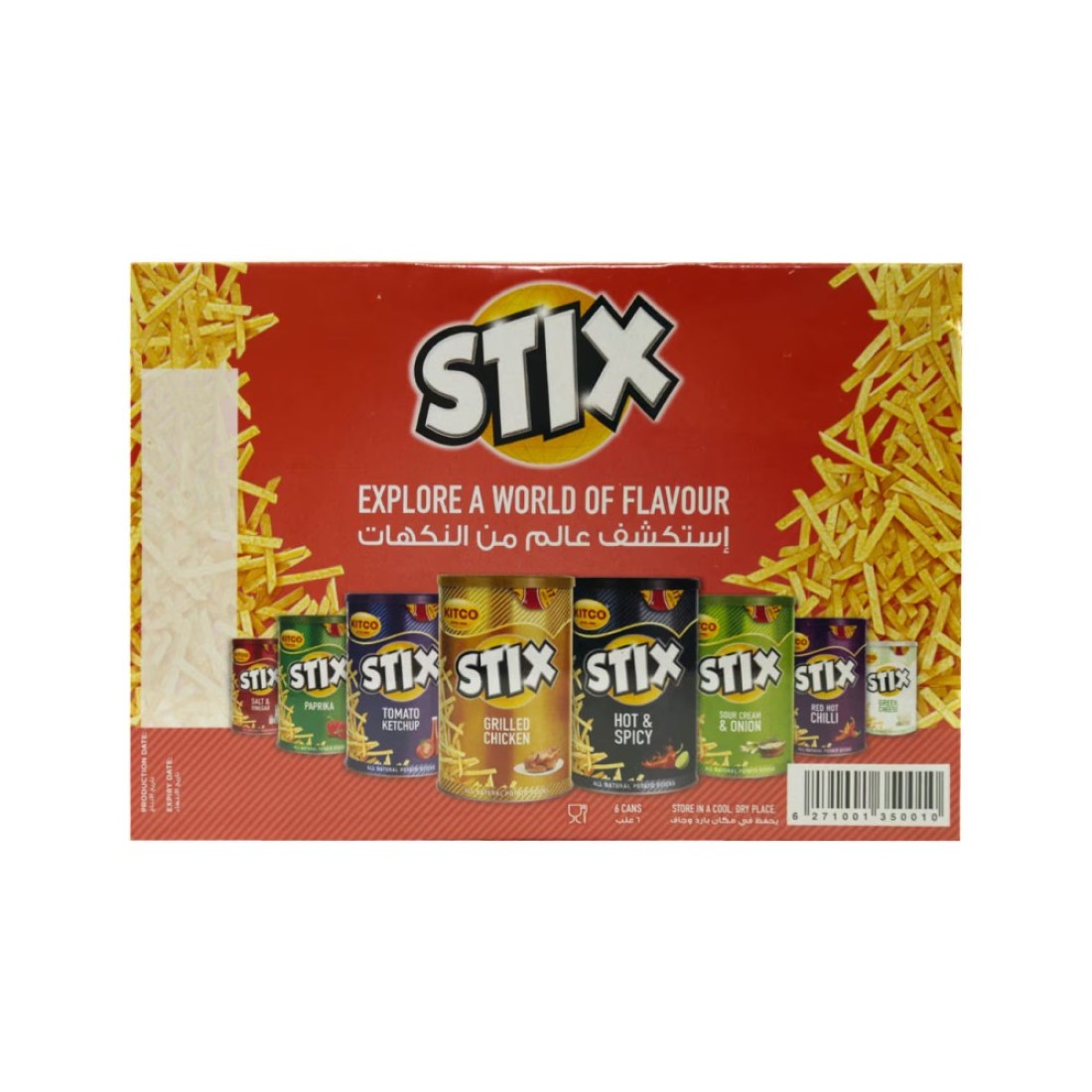 Kitco Stix Lightly Salted Potato Sticks, 45g Pack of 6