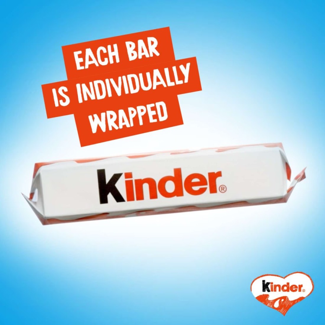 Kinder Chocolate Pack of 8 Bars, 100g