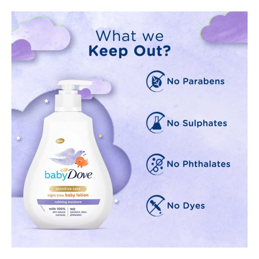 Dove Baby Sensitive Care Calming Moisture Night Time Baby Lotion 400ml