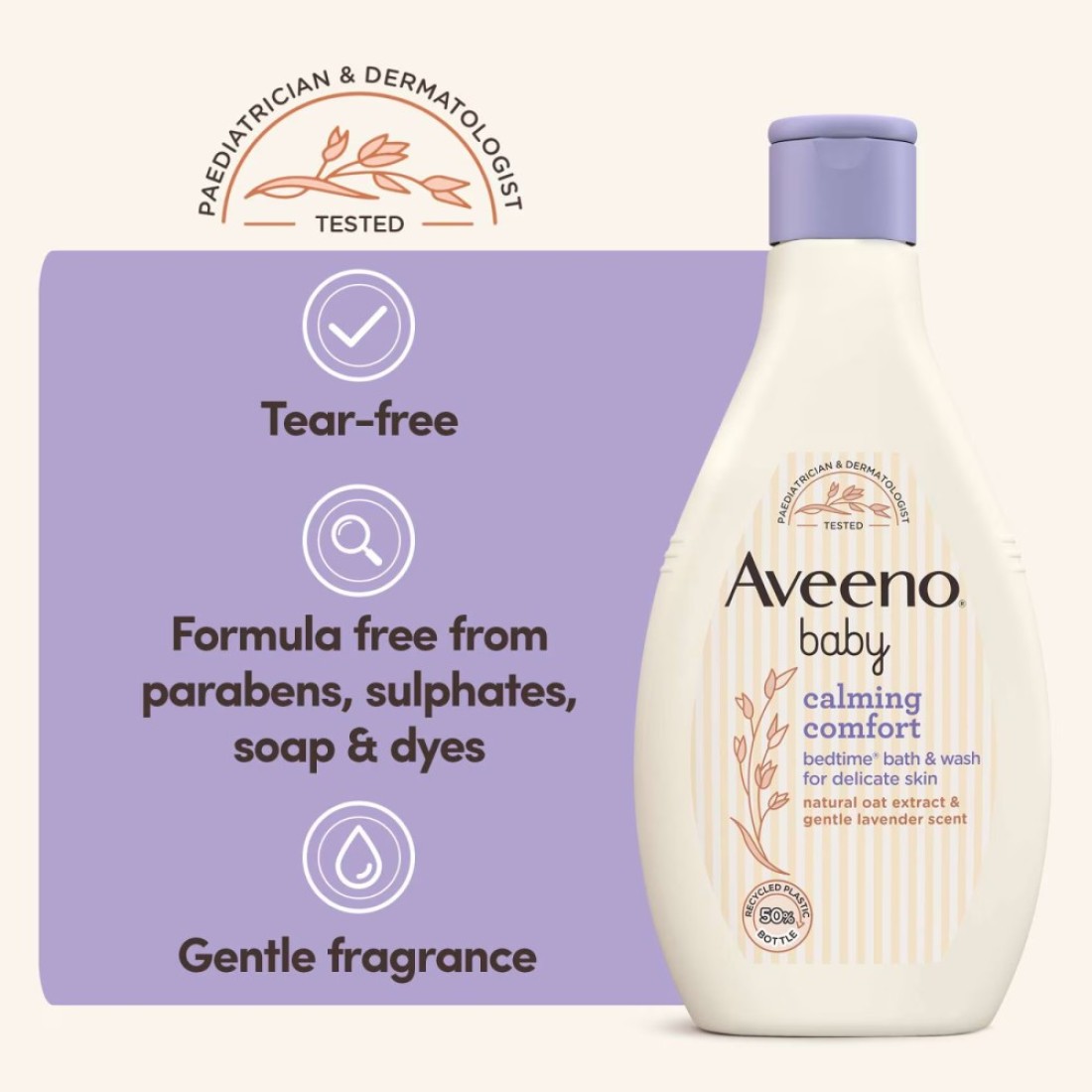 Aveeno Baby Calming Comfort Bedtime Bath And Wash 250ml