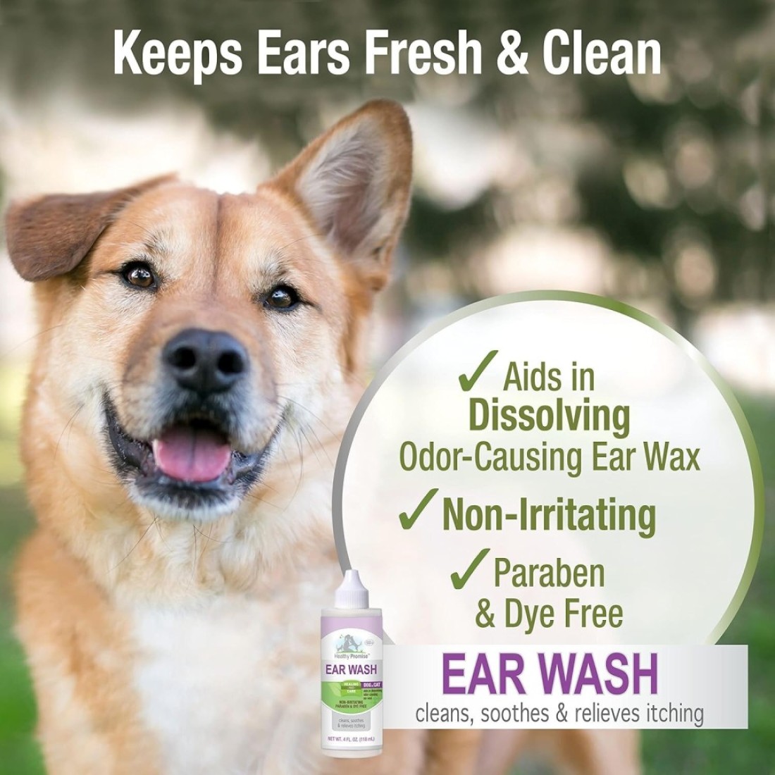 Four Paws Dog Ear Wash – Gentle Ear Cleaning & Itch Relief for Dogs 118Ml