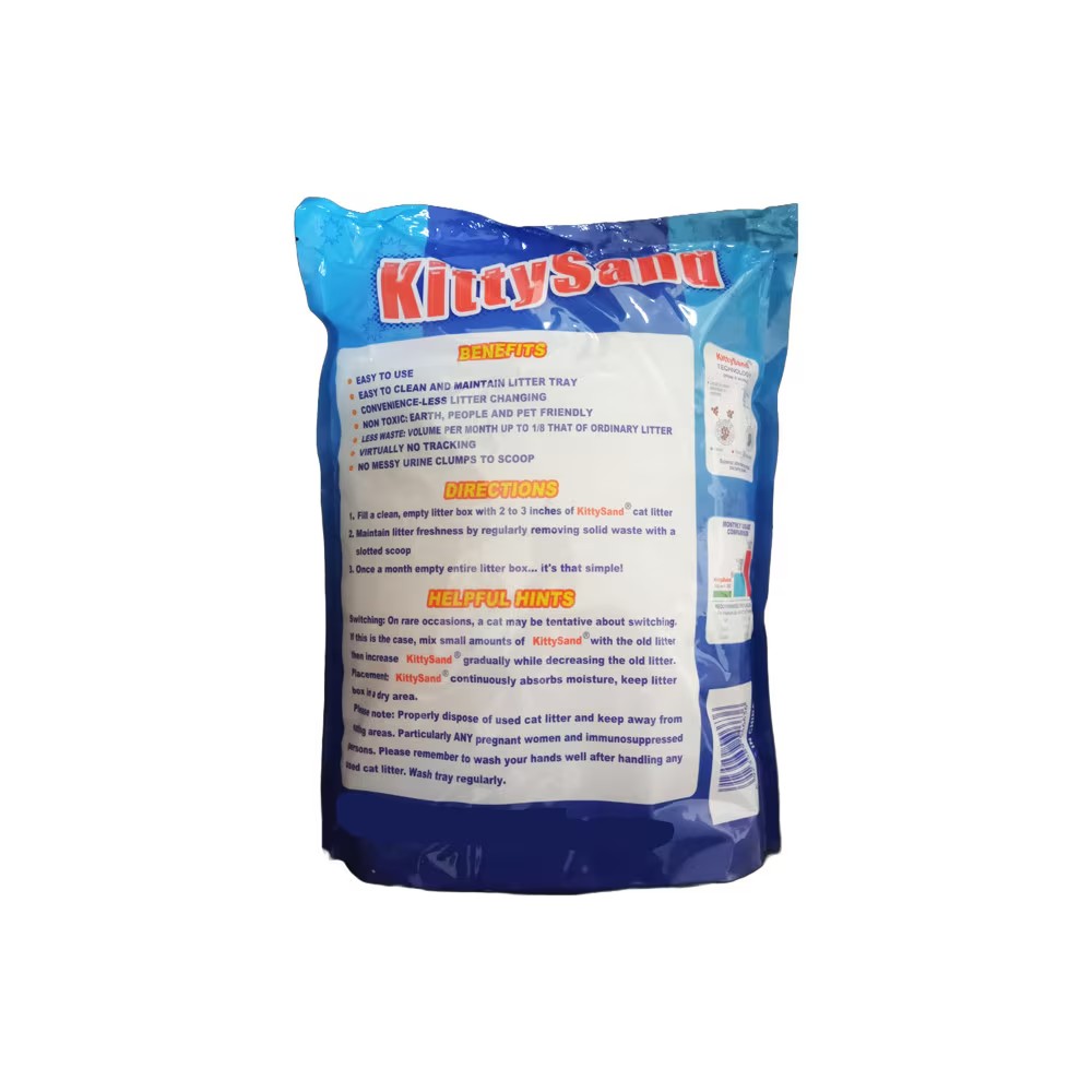 Bag of 3 - KittySand 100% Natural, Lavender Scented Silica Crystal Premium Quality Cat Litter 3.8L