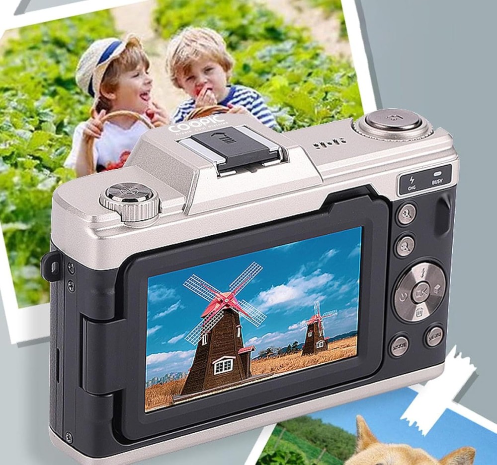 COOPIC C900 Digital Camera - 68MP, 4K Video, 3.0&quot; Flip Screen, 16x Zoom, Creative Filters - Black Edition