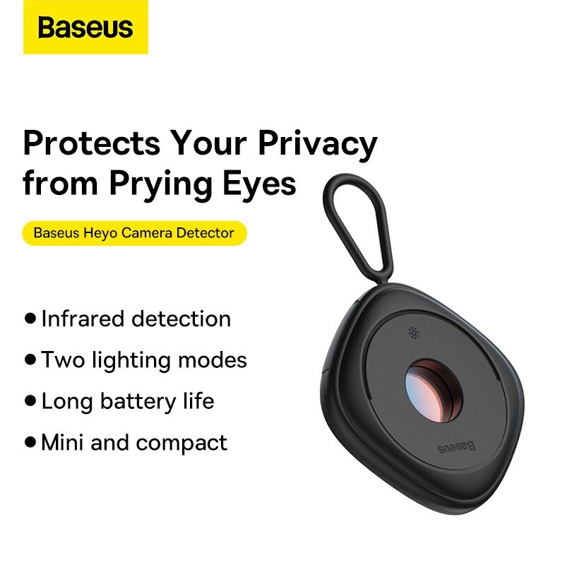 Baseus Hidden Camera Detectors, Infrared Detector, Hotel Anti-Camera Anti-Peeping Tool, Camera Detector, Anti-Monitoring Inspection Detector for Hotel Bathroom, Spy Camera Detector (Black)