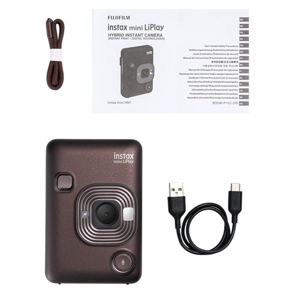 Fujifilm Instax Mini LiPlay Hybrid Instant Camera Deep Bronze