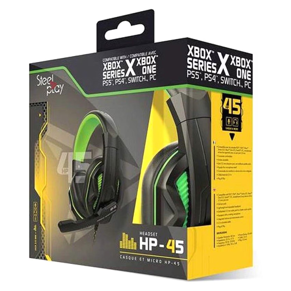 Steelplay HP-45 Wired Over-Ear Stereo Gaming Headset With Mic Black
