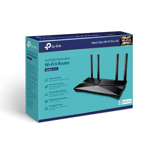 TP-Link Archer AX10 AX1500 Wi-Fi 6 Router , Triple-Core CPU Powered Wi-Fi 6 Stable Next-Gen Performance