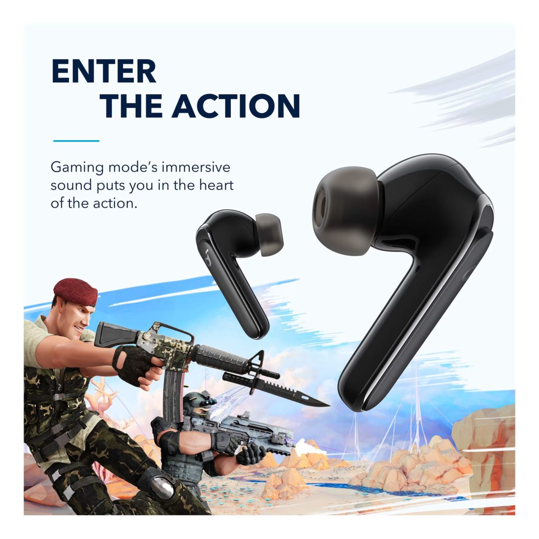 Anker Soundcore Life P3 Truly Wireless Noise Cancelling Bluetooth In-Ear Earbuds With Charging Case Black