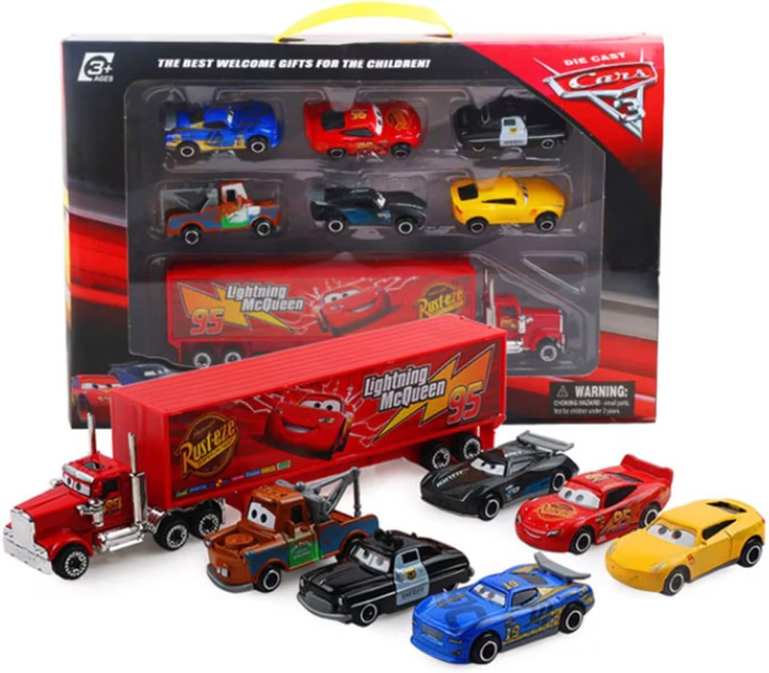 7 Pieces Cars Toy Set Deluxe Cars Toy Set Gift for Kids Birthday Gift Idea