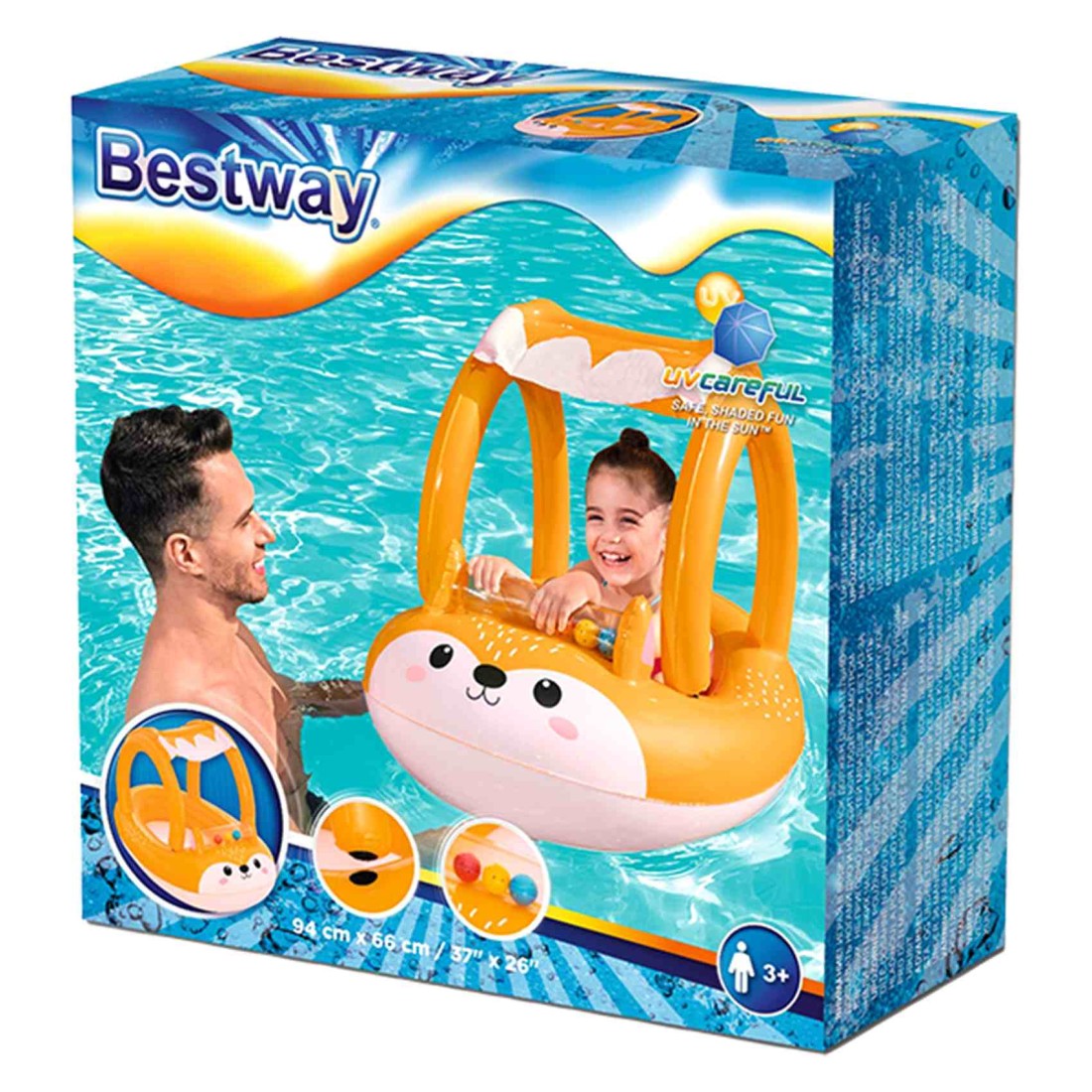 Bestway UV Care Babyseat Multicolour 94x66cm