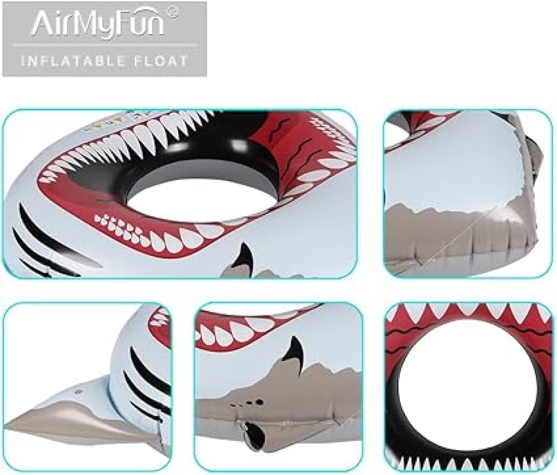 AIRMYFUN SWIM RING GREAT WHITE , 177x127CM ,14+ Years