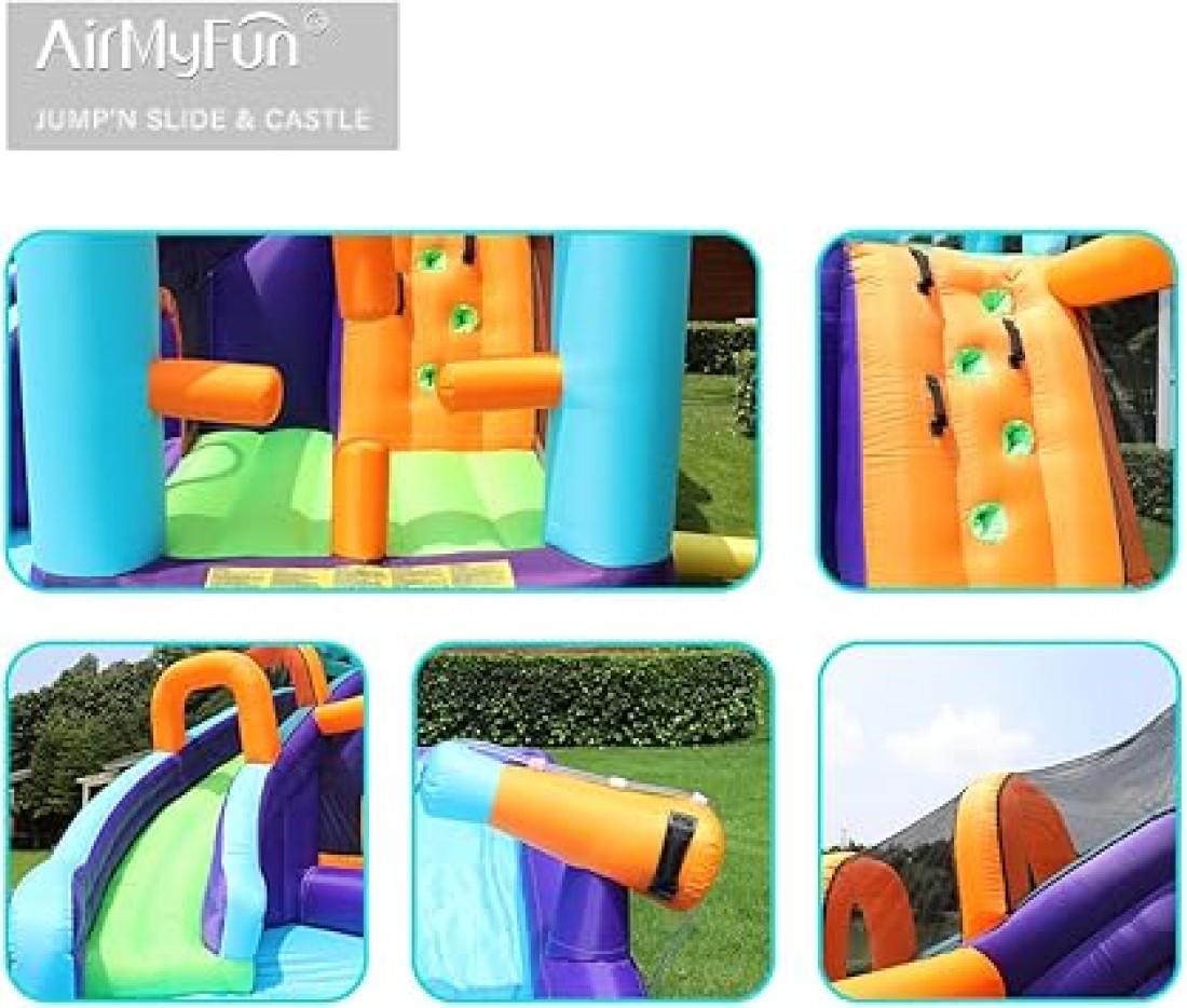 
AirMyFun Bounce House for Kids and Toddler, Inflatable Bouncy Castle with Blower Outdoor Jumping House with Slide 83020